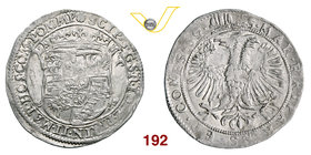 BOZZOLO - SCIPIONE GONZAGA (1613-1670) Fiorino. D/ Stemma coronato R/ Aquila bicipite ad ali spiegate. MIR 63 Ag g 4,57 Molto rara • Ribattuta q.SPL