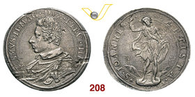 FIRENZE - COSIMO II DE' MEDICI (1608-1621) Piastra (data non leggibile) D/ Busto corazzato e paludato a s. R/ San Giovanni stante con lunga croce. MIR...