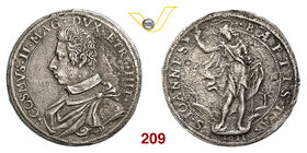 FIRENZE - COSIMO II DE' MEDICI (1609-1621) Piastra 1611. D/ Busto corazzato volto a s. R/ San Giovanni Battista. CNI 48 var. Galeotti 1-7 Ravegnani 5 ...