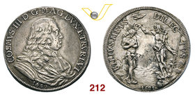 FIRENZE - COSIMO III DE' MEDICI (1670-1723) Piastra 1680/1681. D/ Busto drappeggiato e corazzato R/ Il Battesimo di Gesù. MIR 328 Ag g 31,23 Molto rar...