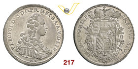 FIRENZE - PIETRO LEOPOLDO I DI LORENA (1765-1790) Francescone 1776. D/ Busto corazzato volto a d. R/ Stemma coronato. CNI 56/59 Ag g 27,22 BB÷SPL
