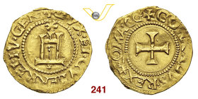 GENOVA - DOGI BIENNALI, I fase (1528-1797) Scudo d'oro del Sole, sigle CG. D/ Castello sormontato da sole R/ Croce. MIR 185/8 Au g 3,35 BB
