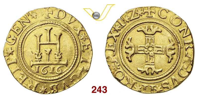 GENOVA - DOGI BIENNALI, II fase (1541-1637) Da 2 Doppie o Quadrupla, 1616 sigle ...