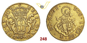 GENOVA - DOGI BIENNALI, III fase (1637-1797) 96 Lire 1792. MIR 274/1 Au g 25,00 • Un paio di colpetti q.BB