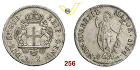 GENOVA - DOGI BIENNALI, III fase (1637-1797) 2 Lire 1794 “stemma nuovo”. CNI 7 MIR 317/2 Ag g 8,27 Rara SPL