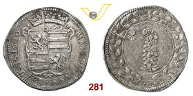MANTOVA - ASSEDIO AUSTRO-SPAGNOLO (1629-1630) Scudo del fiore 1629. D/ Stemma coronato R/ Girasole. MIR 662 Ag g 29,36 Molto rara • Fenditura marginal...
