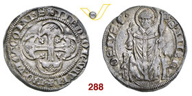 MILANO - AZZONE VISCONTI (1329-1339) Grosso da 2 SOldi. D/ Croce fogliata R/ S. Ambrogio con pastorale, seduto in trono, benedicente. MIR 87/1 Ag g 2,...