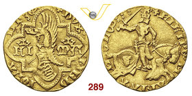 MILANO - FILIPPO MARIA VISCONTI (1412-1447) Fiorino. D/ Il Duca a cavallo brandisce una spada R/ Scudo inclinato sormontato da elmo con cimiero del dr...