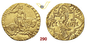 MILANO - FILIPPO MARIA VISCONTI (1412-1447) Fiorino. D/ Il Duca, in armatura a spada sguainata, su cavallo R/ Scudo inclinato sormontato da elmo con c...