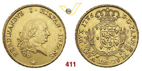 PARMA - FERDINANDO I DI BORBONE (1765-1802) Da 8 Doppie 1786. MIR 1057/1 Au g 56,85 Molto rara BB/SPL