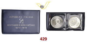 ROMA - REPUBBLICA ITALIANA (1946-....) 1000 Lire 1970 "Prova", in astuccio con il pezzo normale. Ag (2 es.) FDC