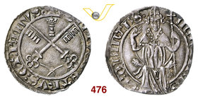 MARTINO V (1417-1431) Carlino, Avignone. D/ Il Pontefice in trono R/ Chiavi decussate; in alto stemma Colonna. MIR 285/1 Munt. 32 Ag g 2,06 • Bella pa...