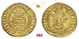 PIO II (1458-1464) Ducato, Roma. D/ Stemma R/ San Pietro stante con chiavi e libro. MIR 361/3 Au g 3,49 Rara SPL