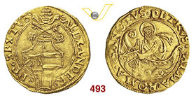 ALESSANDRO VI (1492-1503) Fiorino di camera, Roma. D/ Stemma R/ San Pietro su barca alla pesca. MIR 519/7 Au g 3,37 BB+