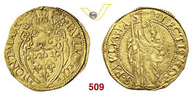 PAOLO III (1534-1549) Scudo d'oro, Roma. D/ Stemma R/ San Paolo con spada e libro. MIR 868/8 Au g 3,35 q.SPL