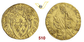 PAOLO III (1534-1549) Scudo d'oro, Roma. D/ Stemma R/ San Paolo stante con spada. MIR 867/2 Au g 3,29 BB