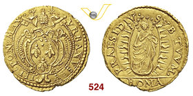 URBANO VIII (1623-1644) Scudo d'oro s.d., Roma. D/ Stemma R/ La Madonna in ellisse raggiante. CNI 614 Munt. 20 Au g 3,31 Molto rara q.SPL