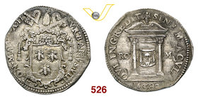 URBANO VIII (1623-1644) Testone 1623 A. II, Roma. D/ Stemma R/ La Porta Santa col velo della Veronica. Munt. 48 Ag g 9,45 BB/SPL