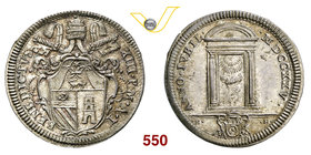 BENEDETTO XIII (1724-1730) Giulio 1725 A. I, Roma. D/ Stemma R/ La Porta Santa. Munt. 6 Ag g 3,04 • Bella patina q.FDC