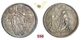 CLEMENTE XII (1730-1740) Testone 1736 A. VI, Roma. Munt. 30 Ag g 8,35 • Patina di medagliere q.SPL/BB