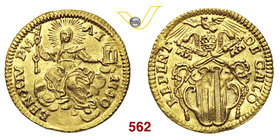 BENEDETTO XIV (1740-1758) Mezzo Zecchino 1740 A. I, Roma. Munt. 20 Au g 1,71 Rara SPL