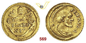 BENEDETTO XIV (1740-1758) 1/2 Scudo romano s.d., Roma. Munt. 30b Au g 0,88 BB
