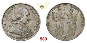 PIO VIII (1829-1830) Scudo 1830 I, Bologna. Pag. 126 Ag g 26,40 Rara • Bella patina e fondi lucenti buon BB