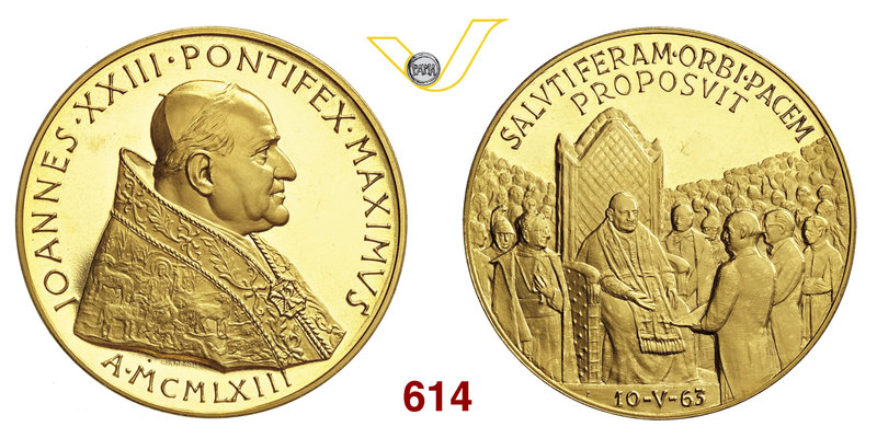 GIOVANNI XXIII (1958-1963) Med. 1963 per il conferimento al Pontefice del premio...