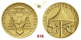 SEDE VACANTE (1963) Med. 1963 per il Cardinale Camerlengo Benedetto Aloisi Masella Opus Mistruzzi Boccia 124 Au g 30,04 FDC