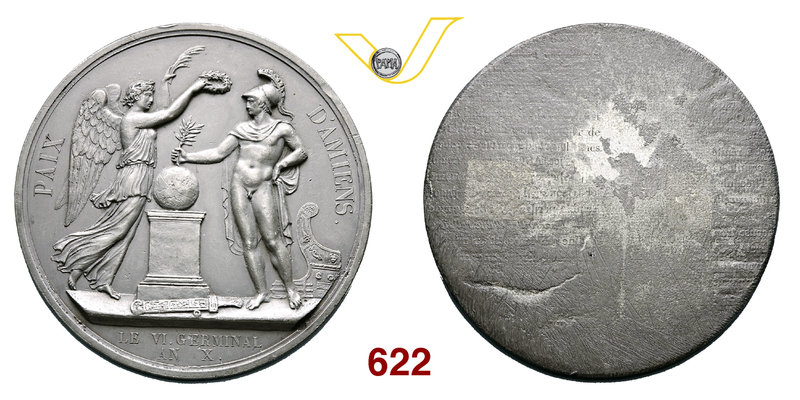 NAPOLEONE I, Console (1795-1804) Grande medaglia uniface An. X (1802) per la Pac...