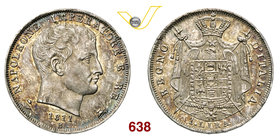 NAPOLEONE I, Imperatore (1804-1814) Lira 1811 Bologna “II° tipo”. Pag. 58 Ag g 5,00 • Graffio sulla guancia SPL