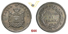 NAPOLEONE I, Imperatore (1804-1814) Med. s.d. (1806) "Commesso di Polizia" Br. 582 Turricchia 516 Peltro (?) ramato g 48,90 SPL