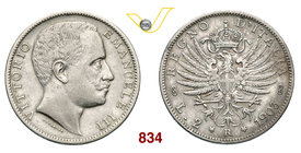 VITTORIO EMANUELE III (1900-1946) 2 Lire 1903 Roma. Pag. 727 MIR 1139c Ag g 9,93 Rarissima • Un paio di colpetti BB