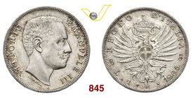 VITTORIO EMANUELE III (1900-1946) Lira 1905 Roma. Pag. 765 MIR 1145c Ag g 4,97 Rara q.SPL