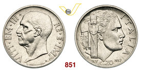 VITTORIO EMANUELE III (1900-1946) 20 Centesimi 1937 XV Roma. Pag. 854 MIR 1155k Ac g 3,94 Rarissima FDC