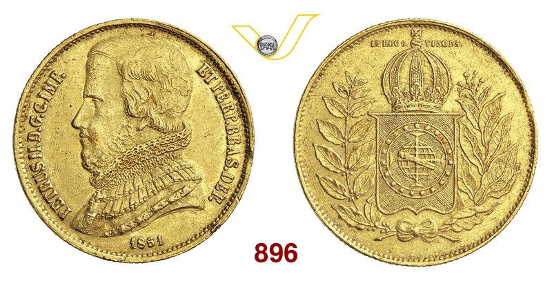 BRASILE PEDRO II (1831-1889) 20000 Reis 1851. Fb. 119 Au g 17,90 BB