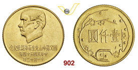 CINA - Taiwan 1000 Yuan 1965. Kr. 541 Au g 15,35 q.FDC