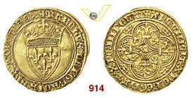 FRANCIA CARLO VII (1422-1461) Scudo d'oro. D/ Stemma coronato R/ Croce ornata entro cornice d'archi. Fb. 306 Au g 3,81 BB+