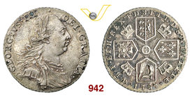 GRAN BRETAGNA GIORGIO III (1760-1820) Scellino 1787. Spink 3746 Kr. 607.1 Ag g 6,00 SPL