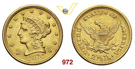 U.S.A. 2,5 Dollari 1904. Au g 4,17 SPL÷FDC