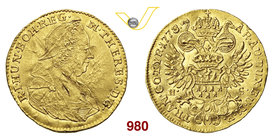 UNGHERIA - Transilvania MARIA TERESA (1740-1780) 1 Ducato 1778. Fb. 544 Au g 3,49 Molto rara • Segni sul busto e traccia di piegatura BB+