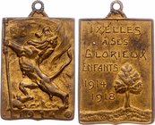 Belgien
 Anhänger 1918 Ixelles seiner glorreichen Kinder 1914-18. 9,5g. 34x21mm vz