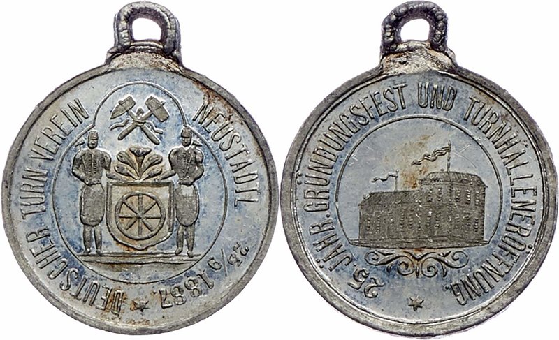 Deutschland
 Zinnmedaille 1887 an Öse, Neustadtl, auf das 25-jährige Gründungsf...