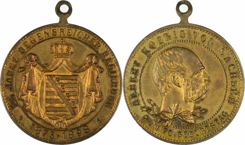 Deutschland
 Tragbare Bronzemedaille 1898 a.d. 25 jährige Regierungsjubiläum. 8...