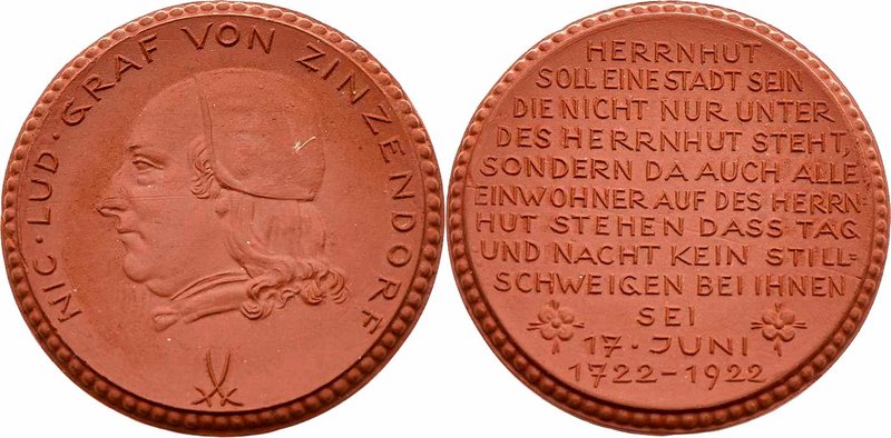 Deutschland
 Medaille 1922 Herrnhut. 10,60g. 41mm, Scheuch 765b stgl