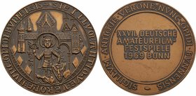 Deutschland
 Bronzemedaille 1969 XXVII. Deutsche Amateurfilm-Festspiele in Bonn. 169,50g. 81mm stgl