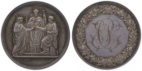 Frankreich Napoleon III. 1852 - 1870
 Ag - Medaille 1862 Hochzeits Medaille - Mariage, vom 20 November 1862, mit Randschrift von L. Merley, Dm 37,5 m...