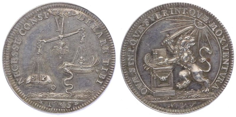 Niederlande
 Ag - Medaille 1745 auf das Friedensangebot Frankreichs an die Vere...