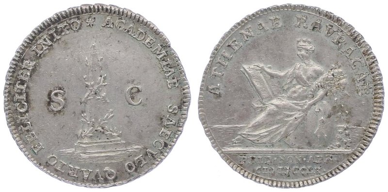 Schweiz Basel
 Ag - Medaille 1760 auf das 300 Jahre Jubiläum der Uni, von J.M. ...