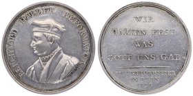 Schweiz Reformation
Berchtold Haller 1492 - 1536 Ag - Medaille 1828 auf das Reformations - Jubiläum, von J. Gruner, Dm 37mm. 24,78g vz